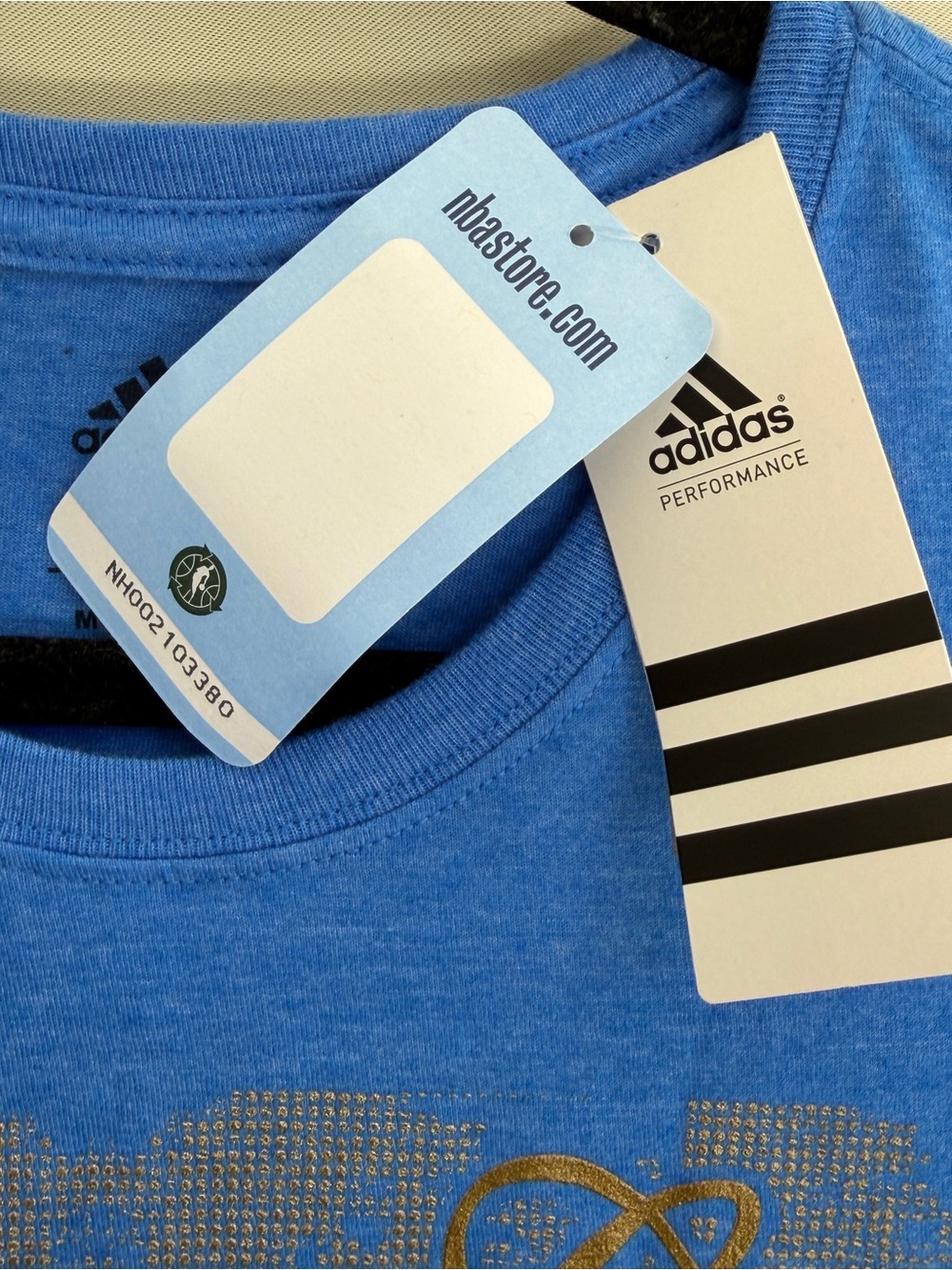 Adidas NBA4Her Oklahoma City Thunder Blue Graphic T-Shirt Women’s M NWT - Picture 5 of 10